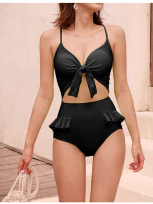 Bow Detail High Waist Bikini